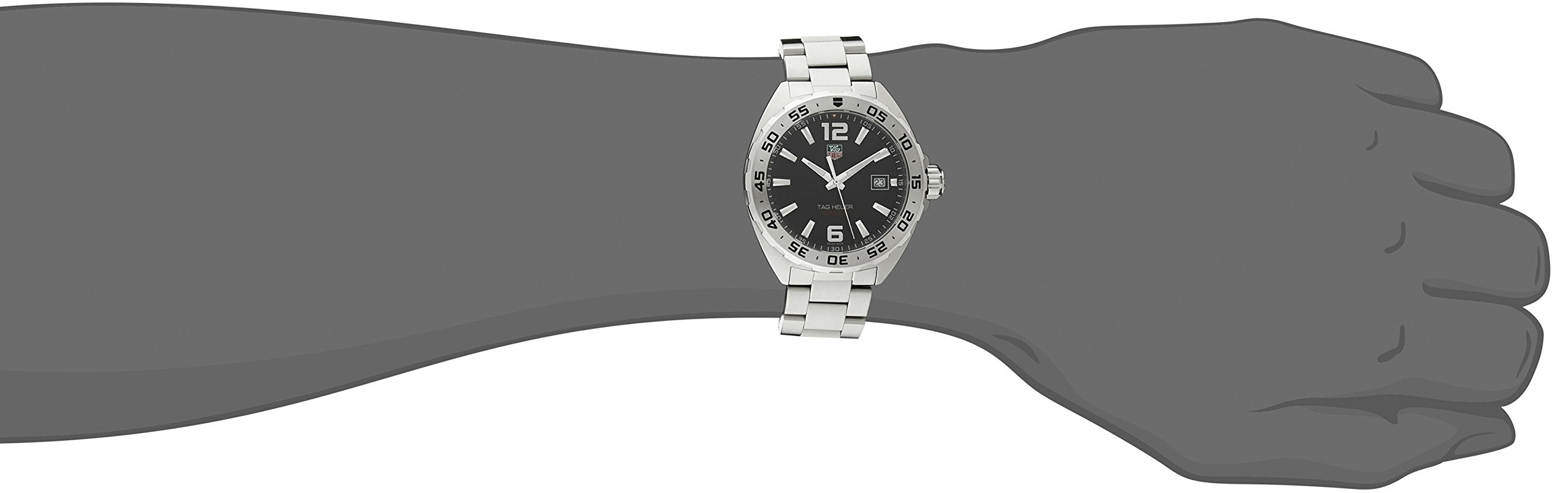 Tag Heuer Formula 1 Stainless Steel 41mm Black Dial Silver Steel Strap Watch for Men - WAZ1112.BA0875 Watches Tag Heuer   