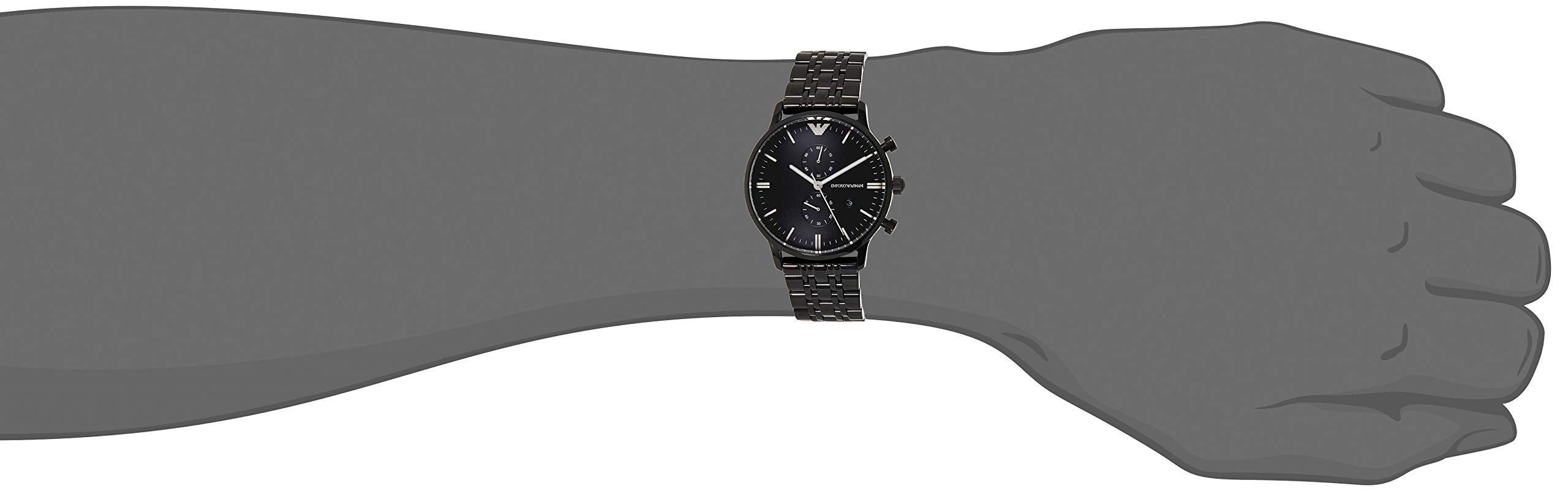 Emporio Armani Chronograph Black Dial Black Stainless Steel Watch For Men - AR1934 Watches Emporio Armani   