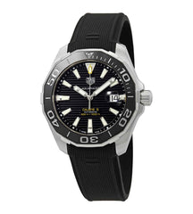 Tag Heuer Aquaracer Calibre 5 Automatic Black Dial Black Rubber Strap Watch for Men - WAY201A.FT6142 Watches Tag Heuer   