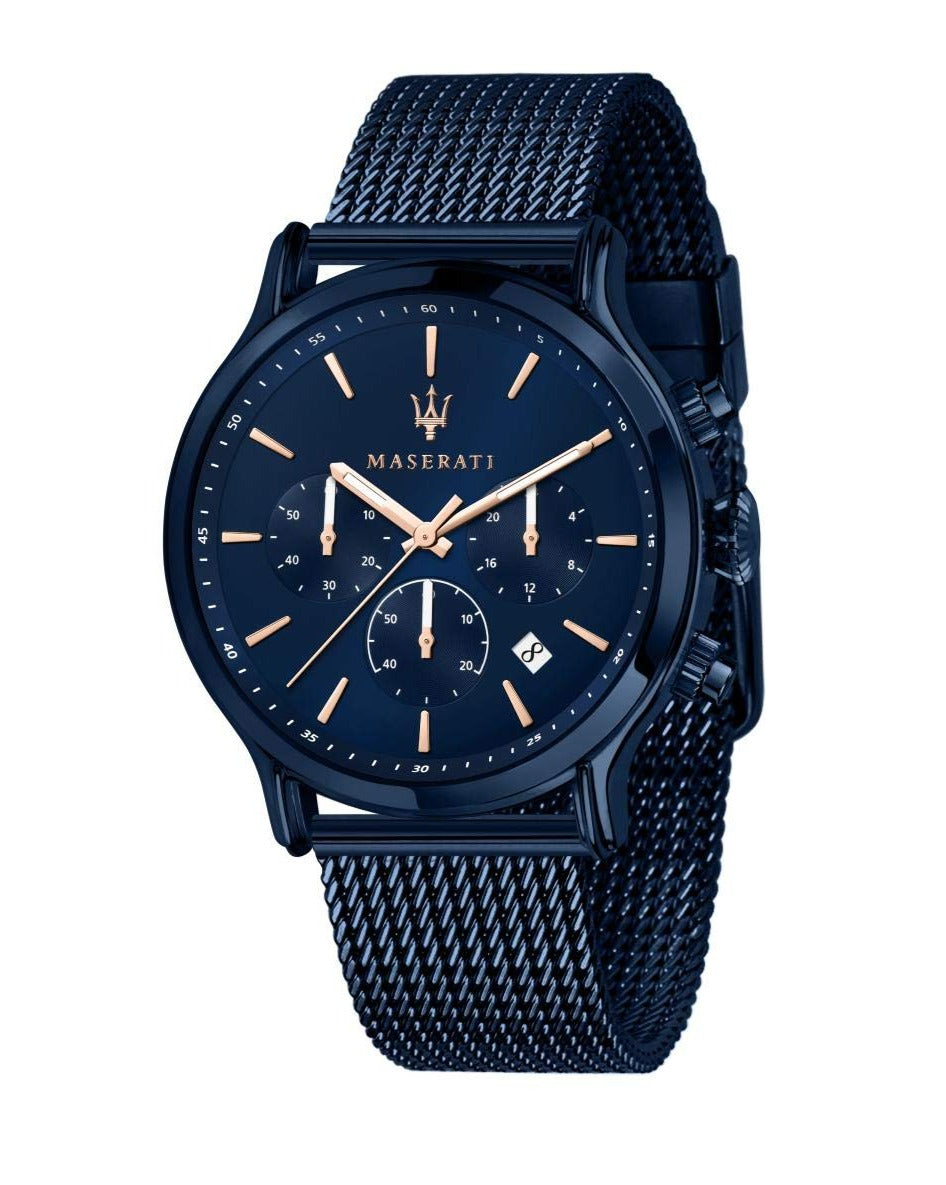 Maserati Epoca Analog Blue Dial Blue Mesh Bracelet Watch For Men - R8873618010 Watches Maserati   