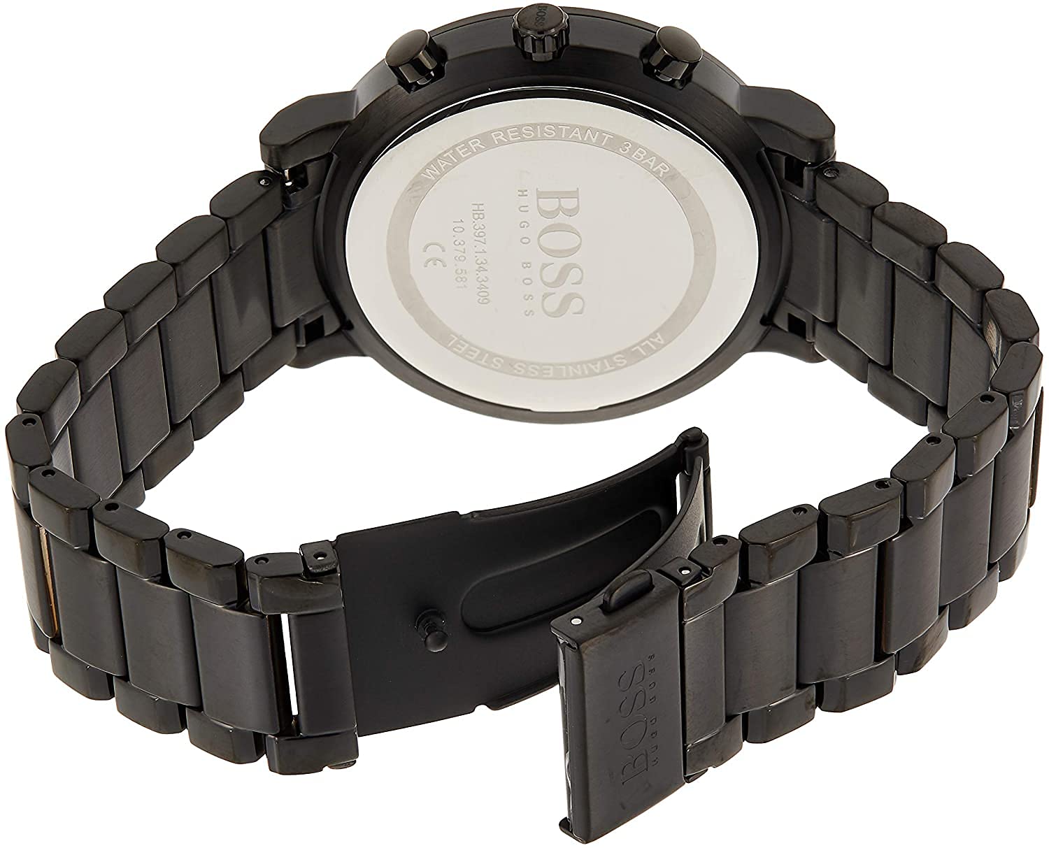 Hugo Boss Integrity Black Dial Black Steel Strap Watch for Men - 1513780 Watches Hugo Boss   