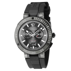 Versace V Extreme Chronograph Black Tone Dial Black Rubber Strap Watch for Men - VCN020017 Watches Versace   