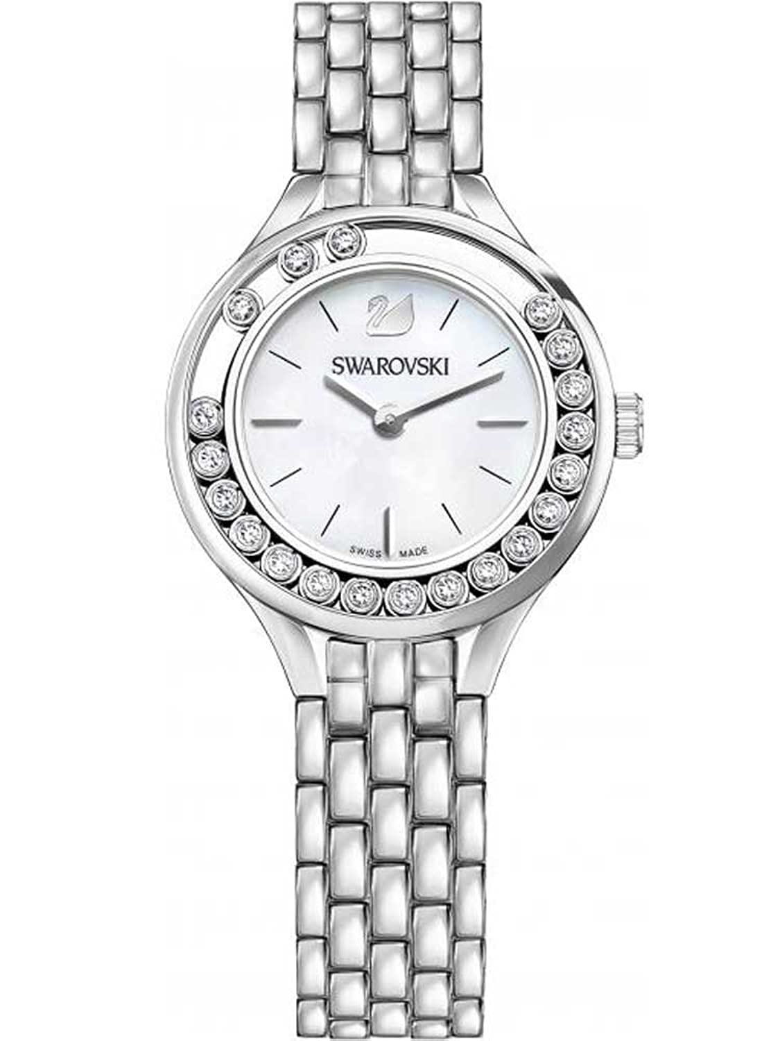 Swarovski Lovely Crystals Mini White Dial Silver Steel Strap Watch for Women - 5242901 Watches Swarovski   