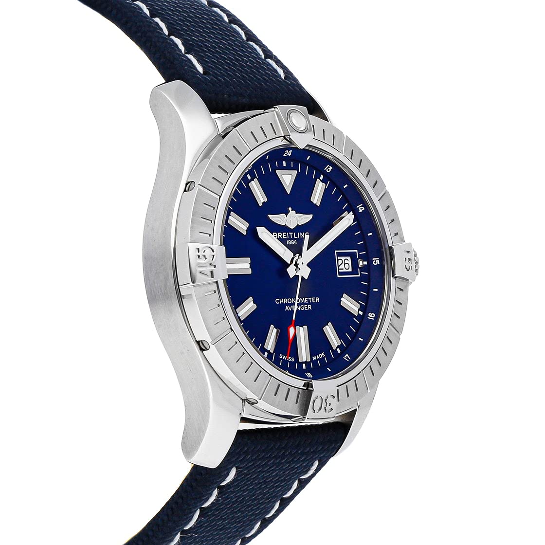 Breitling Avenger Automatic 43mm Blue Dial Blue Nylon Strap Watch for Men - A17318101C1X2 Watches Breitling   