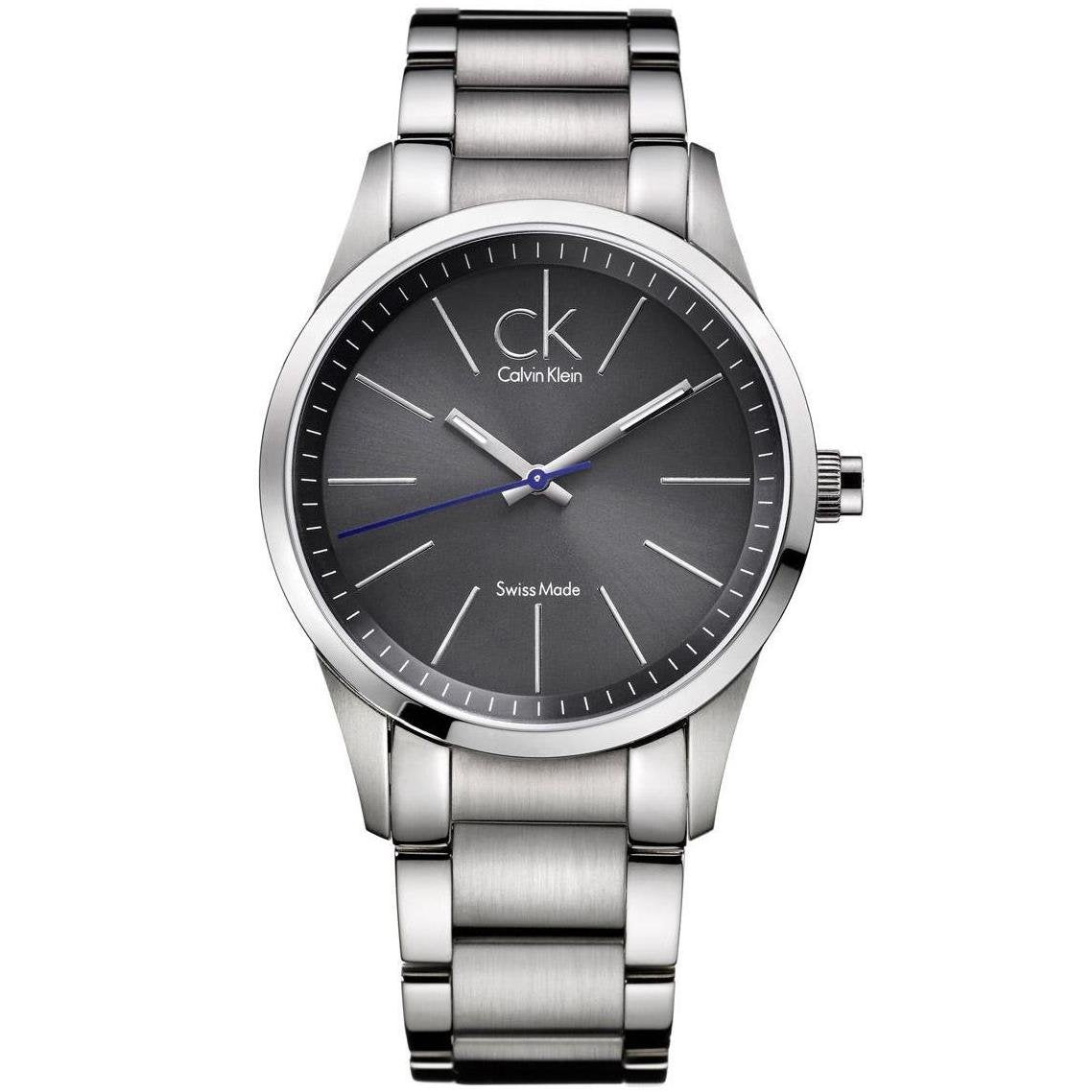 Calvin Klein Bold Grey Dial Silver Steel Strap Watch for Men - K2241107 Watches Calvin Klein   