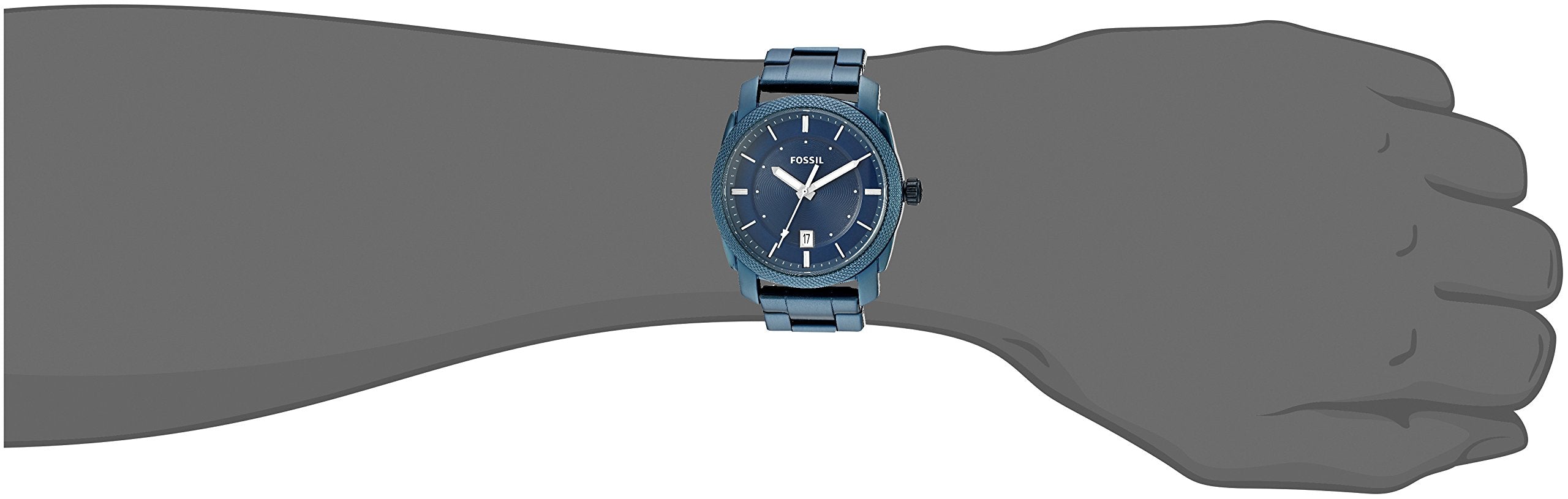 Fossil Machine Blue Dial Blue Stainless Steel Strap Watch for Men - FS5231 Watches Fossil   