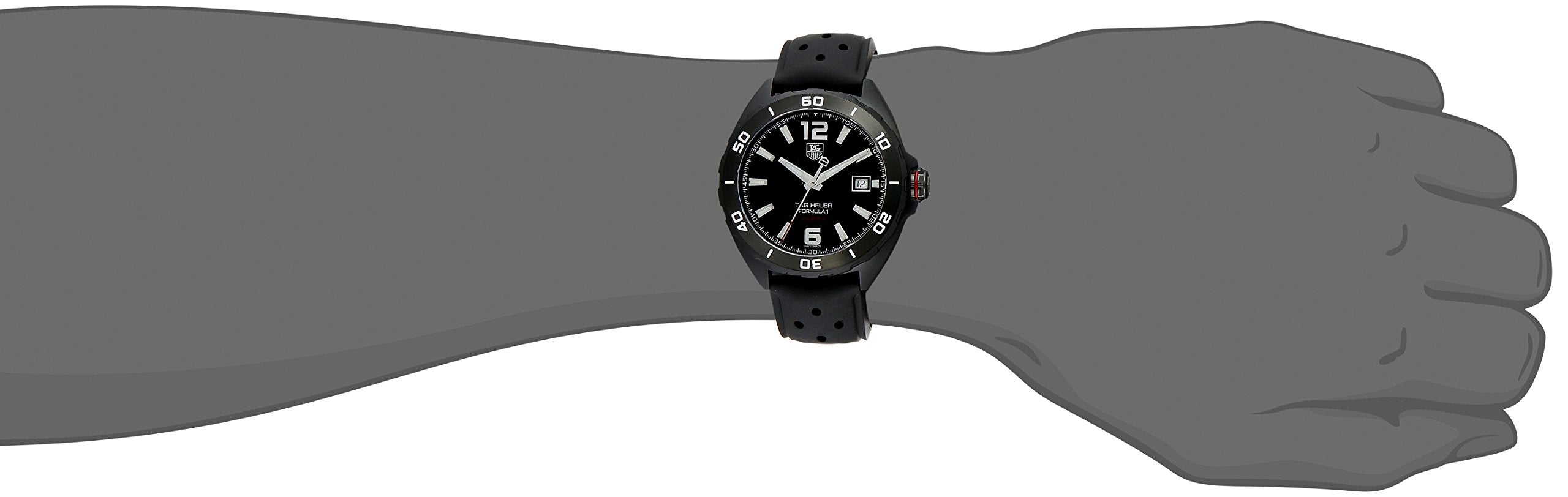 Tag Heuer Formula 1 Automatic 41mm Black Dial Black Rubber Strap Watch for Men - WAZ2115.FT8023 Watches Tag Heuer   