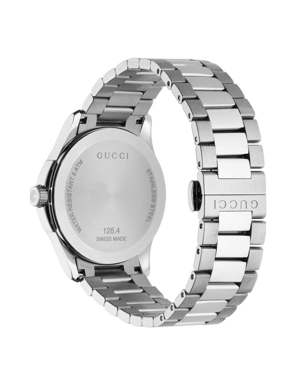 Gucci G Timeless Grey Dial Silver Steel Strap Watch For Men - YA126441 Watches Gucci   