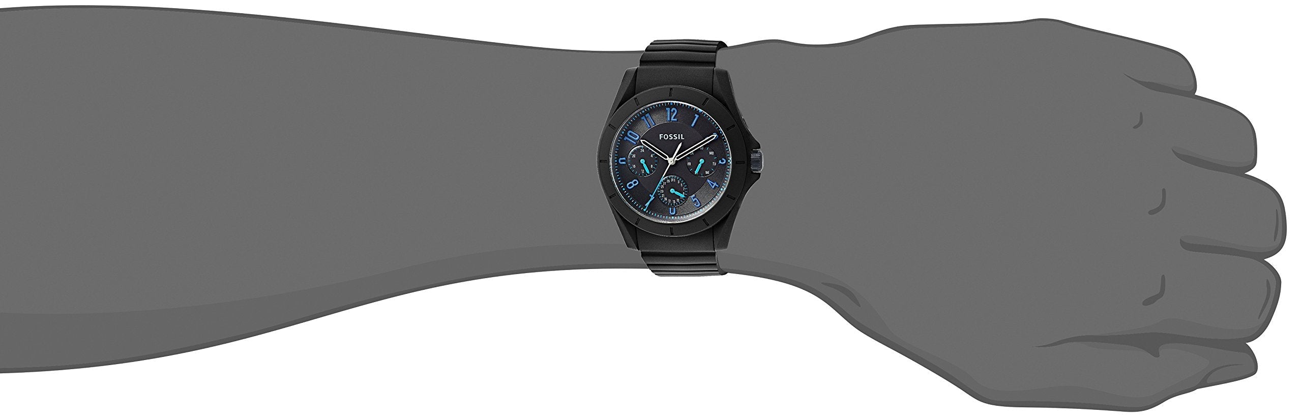 Fossil Popstastic Sport Grey Dial Grey Steel Strap Watch for Men - FS5222 Watches Fossil   