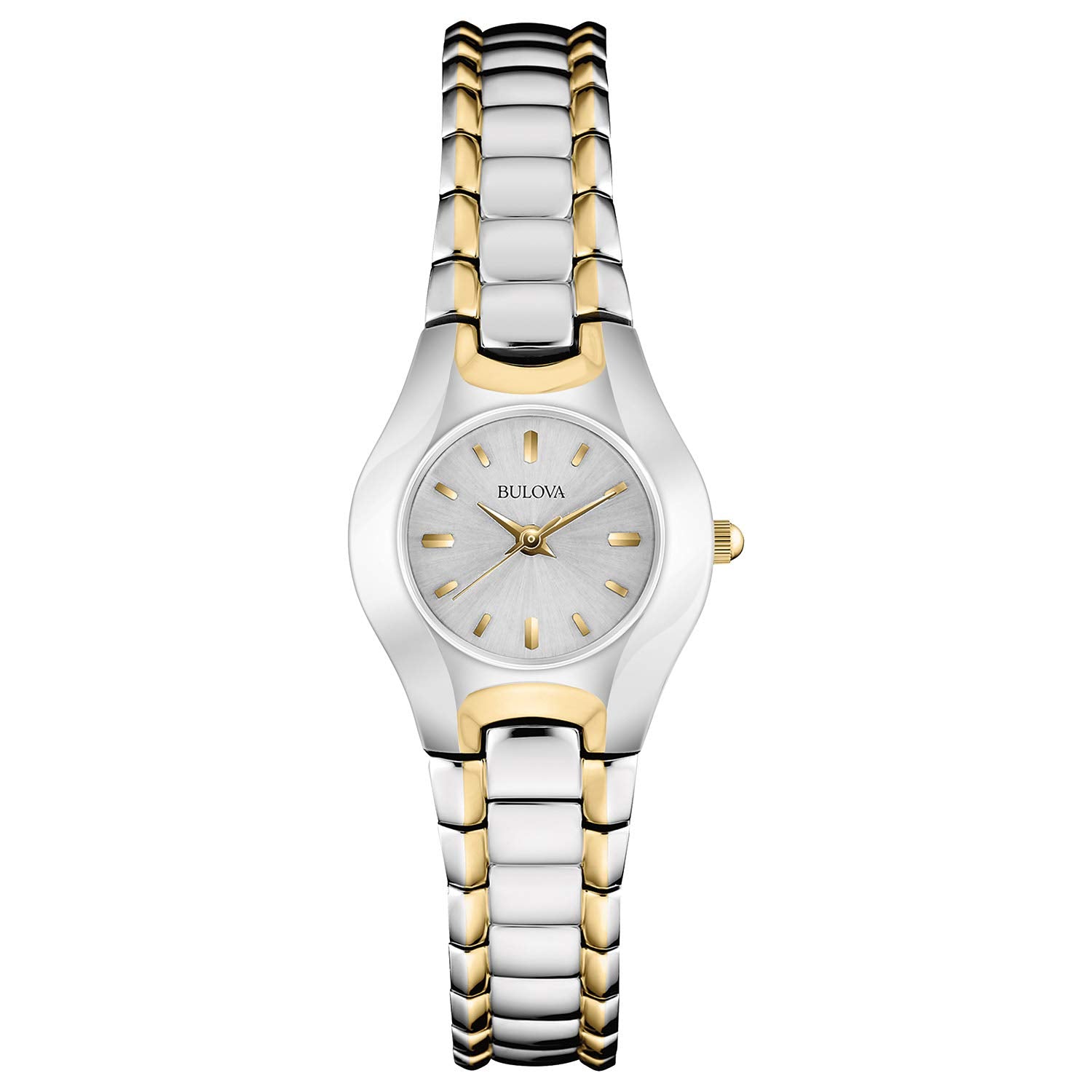 Bulova Classic White Dial Two Tone Steel Strap Watch for Women - 98T84 Watches Bulova   