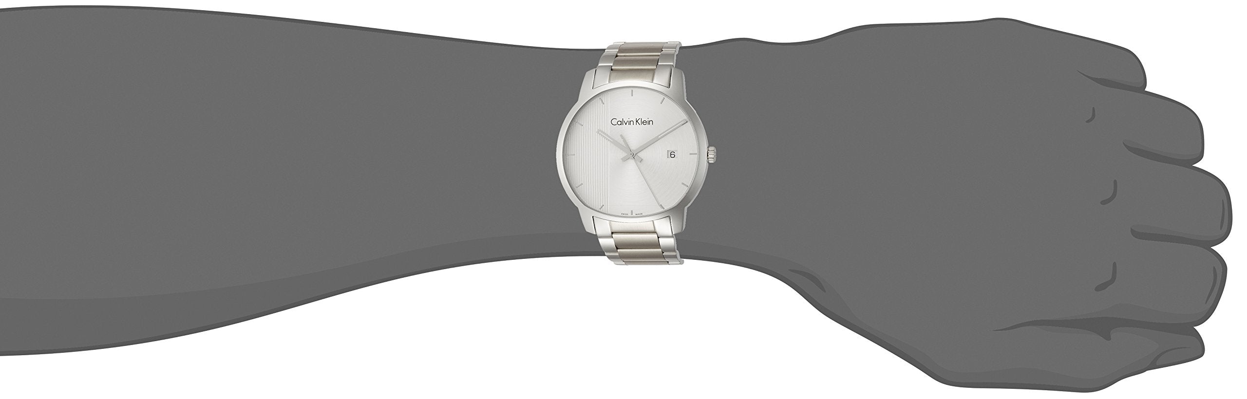 Calvin Klein City Silver Dial Silver Steel Strap Watch for Women - K2G23126 Watches Calvin Klein   