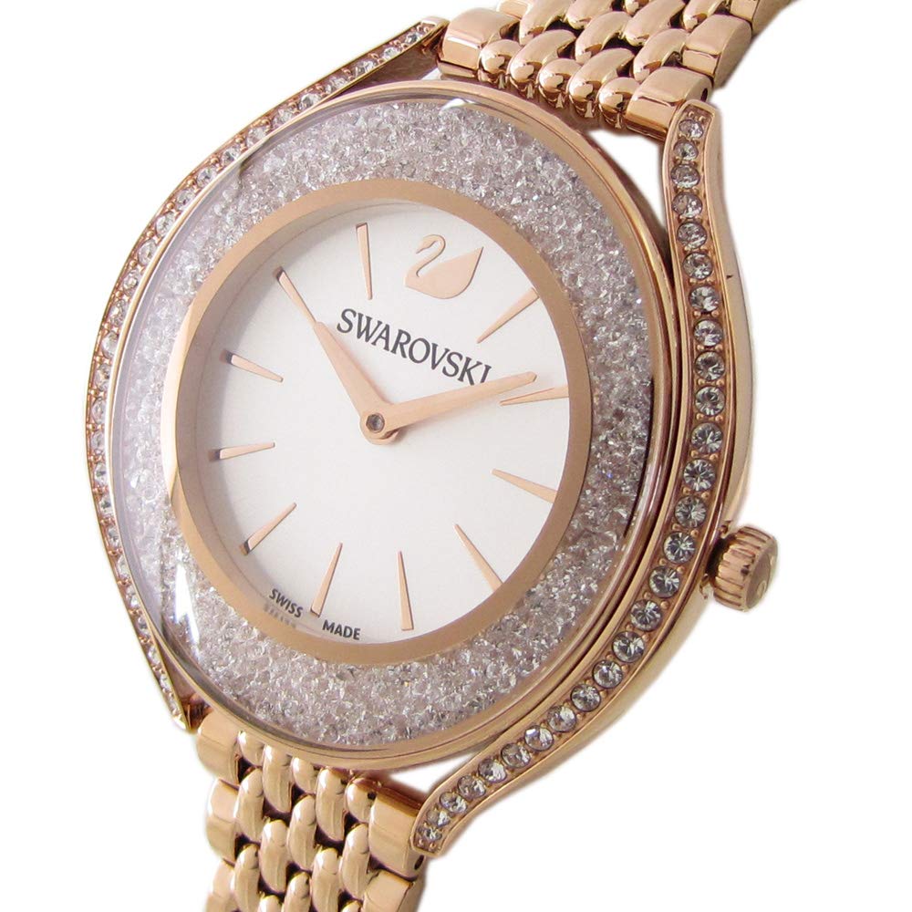 Swarovski Crystalline Aura Silver Dial Rose Gold Steel Strap Watch for Women - 5519459 Watches Swarovski   