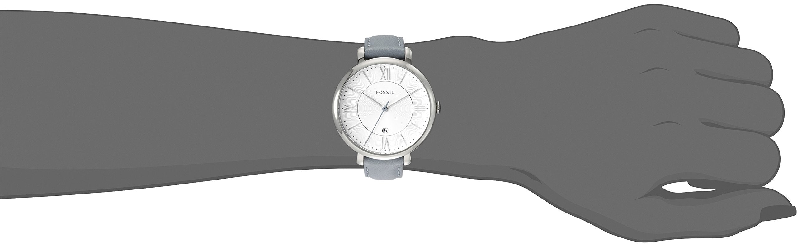 Fossil Jacqueline White Dial Light Blue Leather Strap Watch for Women - ES3821 Watches Fossil   