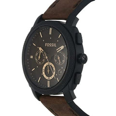 Fossil Machine Flight Chronograph Brown Dial Brown Leather Strap Watch for Men - FS4656 Watches Fossil   