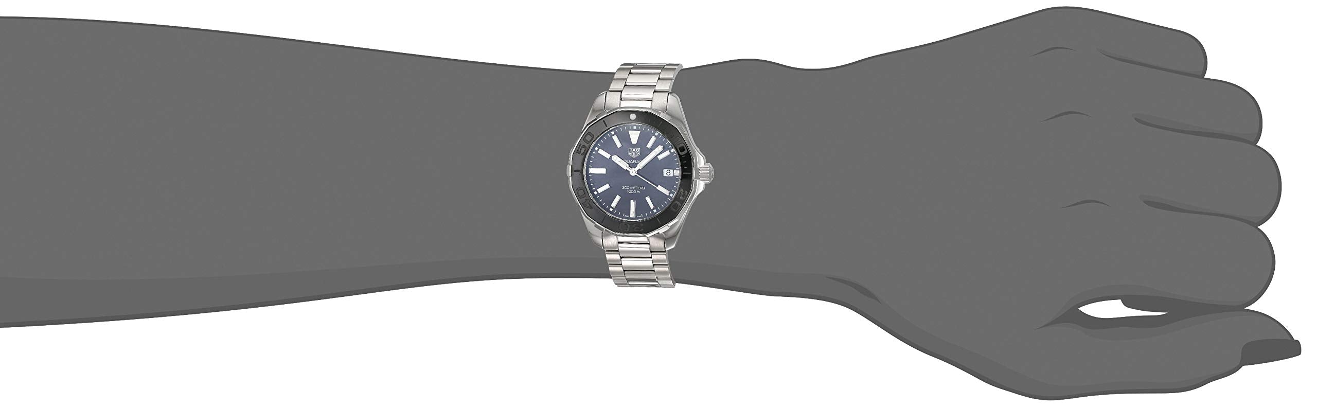 Tag Heuer Aquaracer Quartz 35mm Black Dial Silver Steel Strap Watch for Women - WAY131K.BA0748 Watches Tag Heuer   