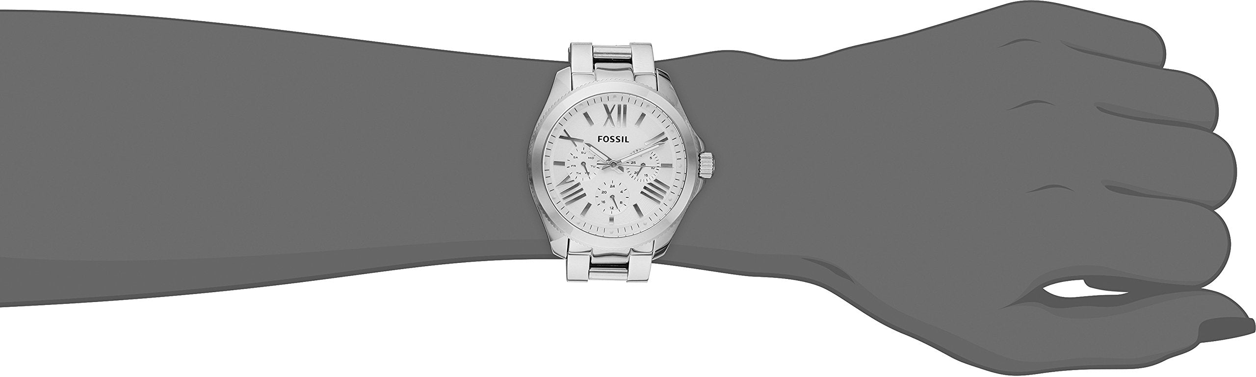 Fossil Cecile Multifunction Silver Dial Silver Steel Strap Watch for Women - AM4509 Watches Fossil   