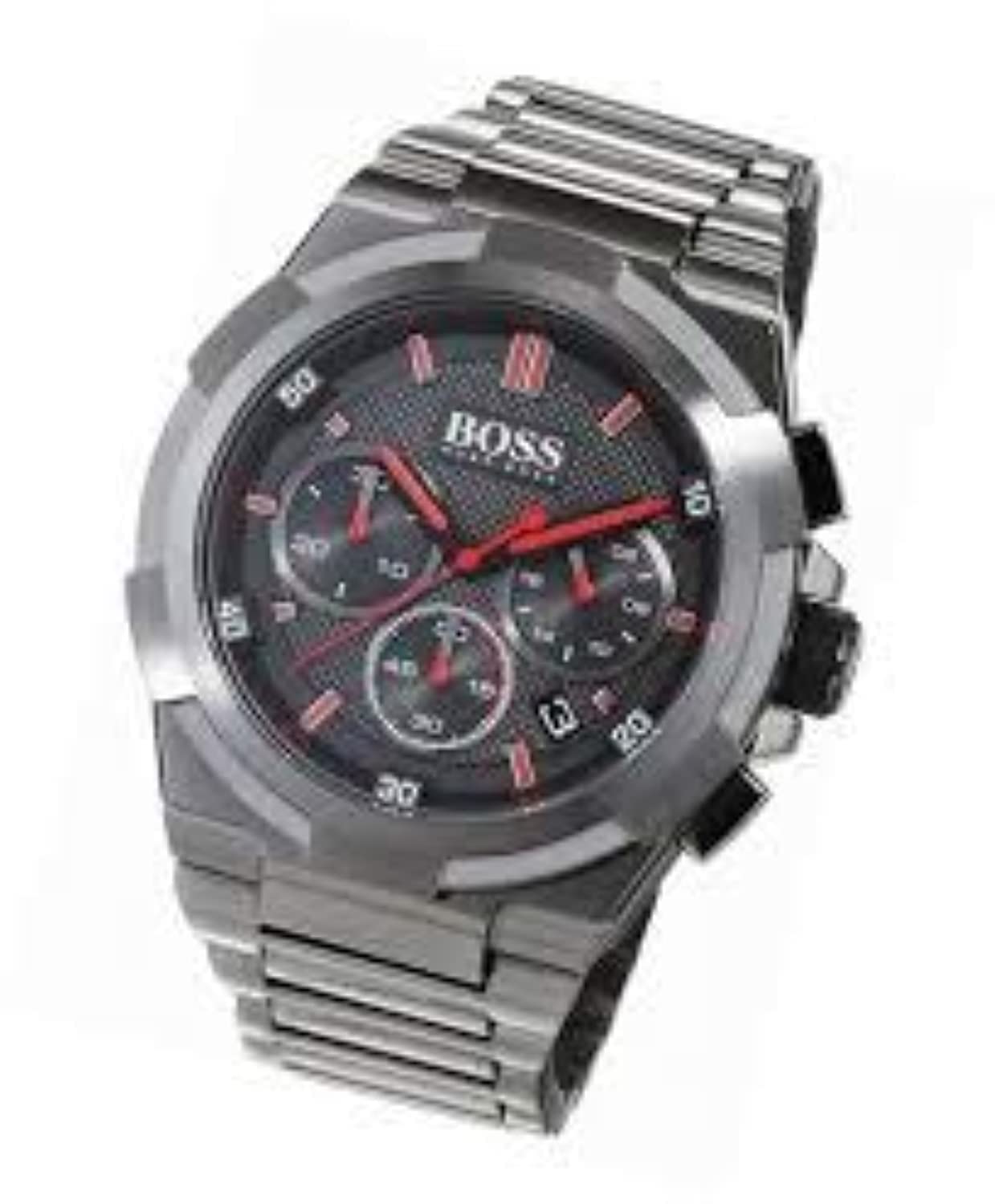 Hugo Boss Supernova Grey Dial Grey Steel Strap Watch for Men - 1513361 Watches Hugo Boss   