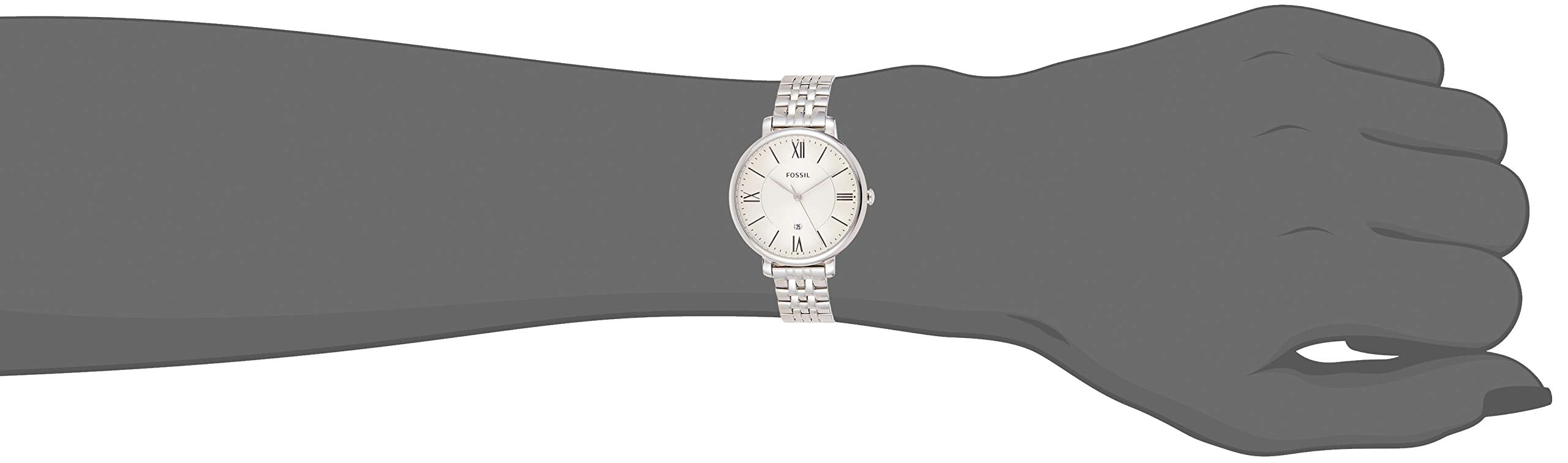 Fossil Jacqueline White Dial Silver Steel Strap Watch for Women - ES3433 Watches Fossil   