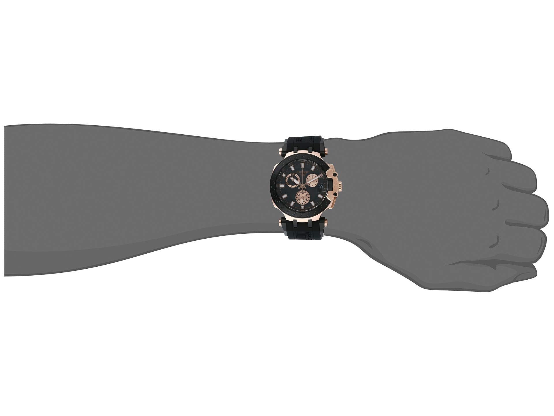 Tissot T Race Quartz Chronograph Black Dial Silicon Strap Watch For Men - T115.417.37.051.00 Watches Tissot   