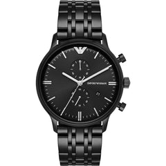 Emporio Armani Chronograph Black Dial Black Stainless Steel Watch For Men - AR1934 Watches Emporio Armani   