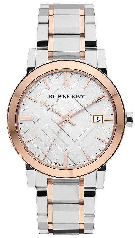 Burberry The City White Dial Two Tone Stainless Steel Strap Watch for Women - BU9006 Watches Burberry   