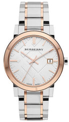 Burberry The City White Dial Two Tone Stainless Steel Strap Watch for Women - BU9006 Watches Burberry   