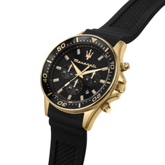 Maserati SFIDA Chronograph Black Dial Rubber Strap Watch For Men - R8871640001 Watches Maserati   