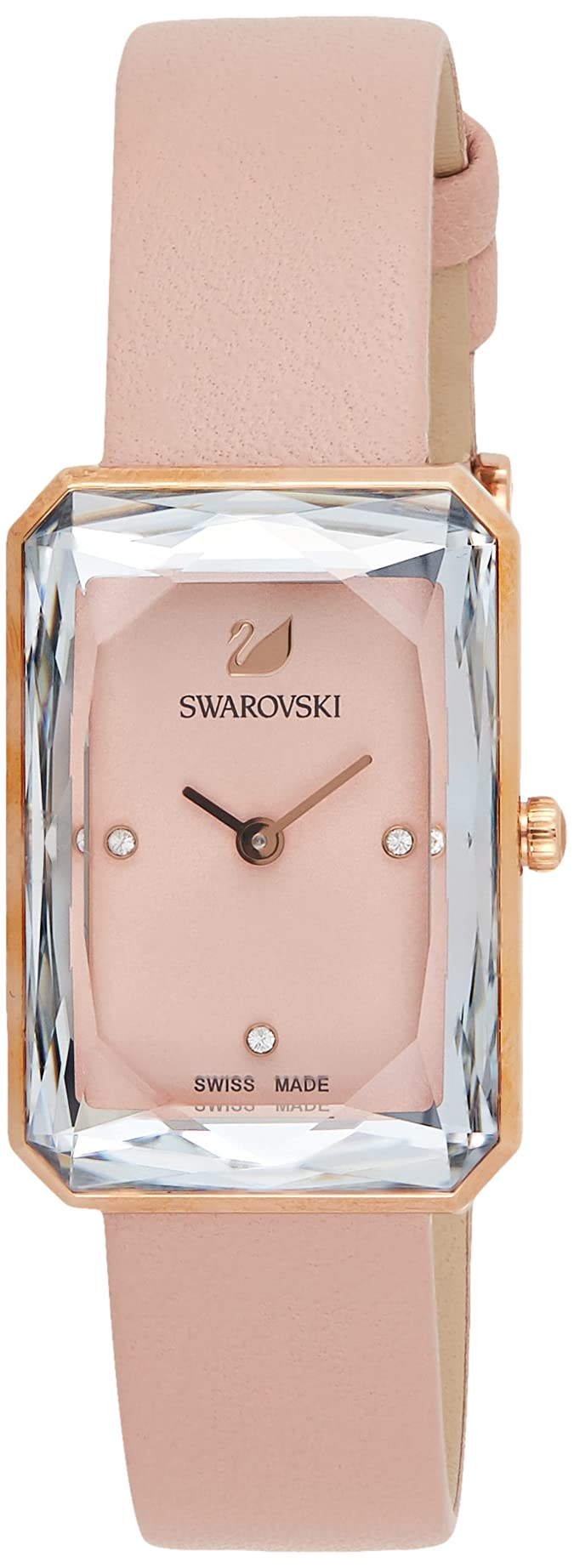 Swarovski Uptown Pink Dial Pink Leather Strap Watch for Women - 5547719 Watches Swarovski   