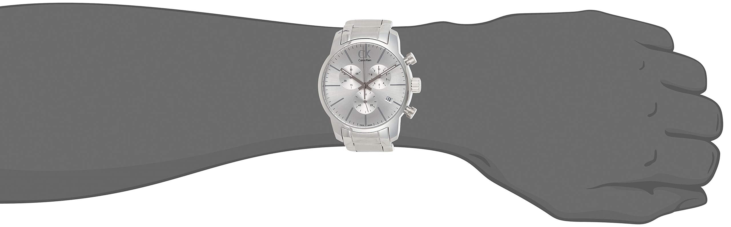 Calvin Klein City White Dial Silver Steel Strap Watch for Men - K2G27146 Watches Calvin Klein   