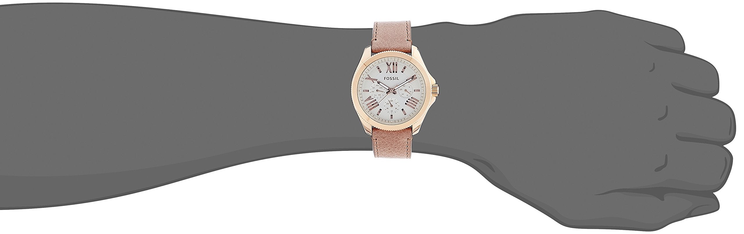 Fossil Cecile White Dial Sand Leather Strap Watch for Women - AM4532 Watches Fossil   