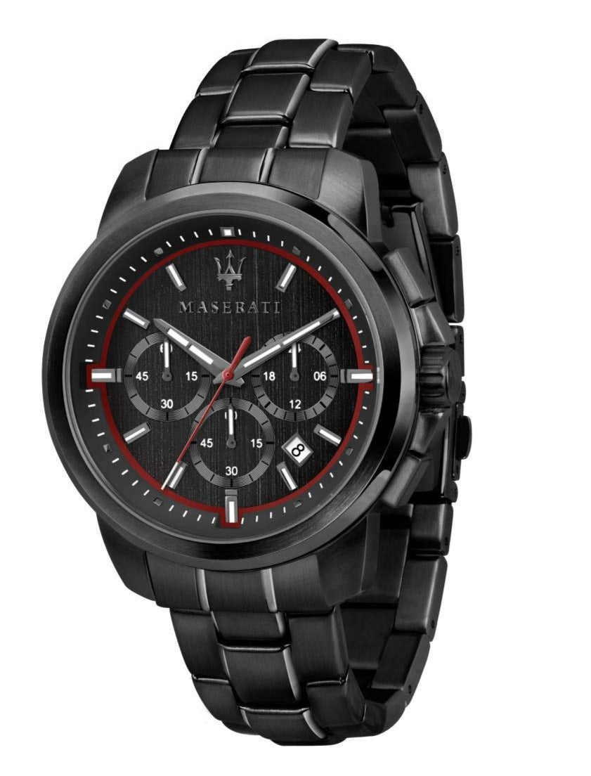 Maserati Successo 44mm Black Stainless Steel Watch For Men - R8873621014 Watches Maserati   