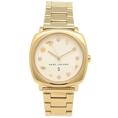 Marc Jacobs Mandy White Dial Gold Stainless Steel Strap Watch for Women - MJ3573 Watches Marc Jacobs   