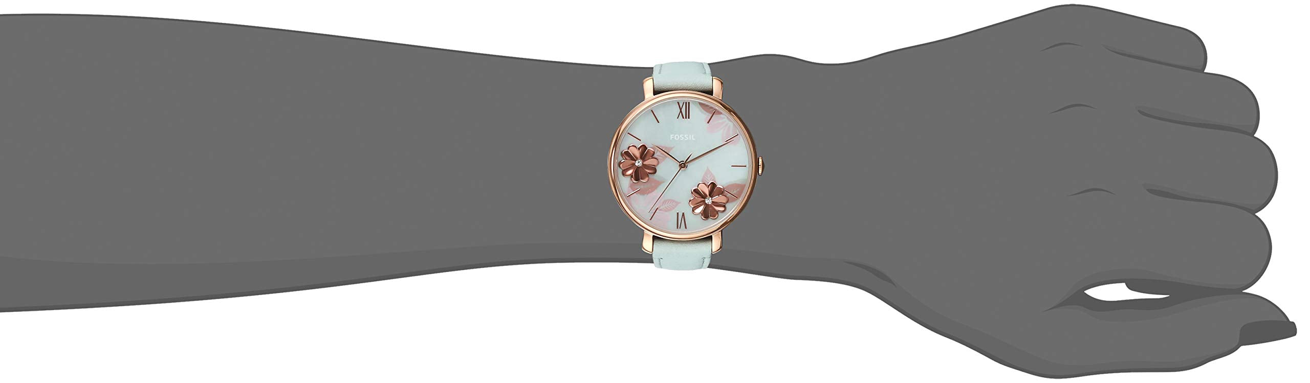 Fossil Jacqueline Multi Colored Dial Blue Leather Strap Watch for Women - ES4813 Watches Fossil   