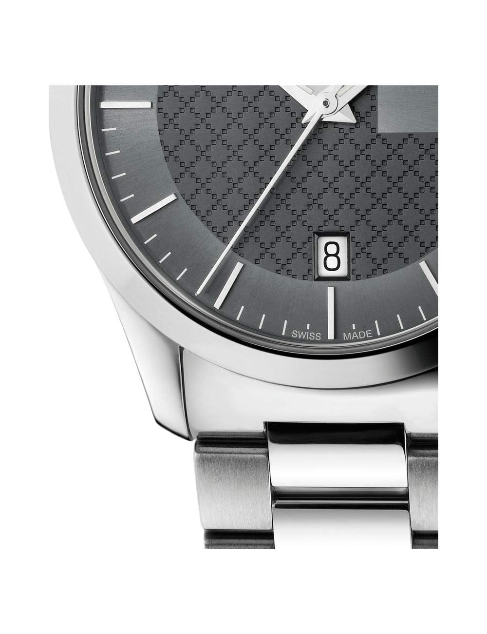 Gucci G Timeless Grey Dial Silver Steel Strap Watch For Men - YA126441 Watches Gucci   