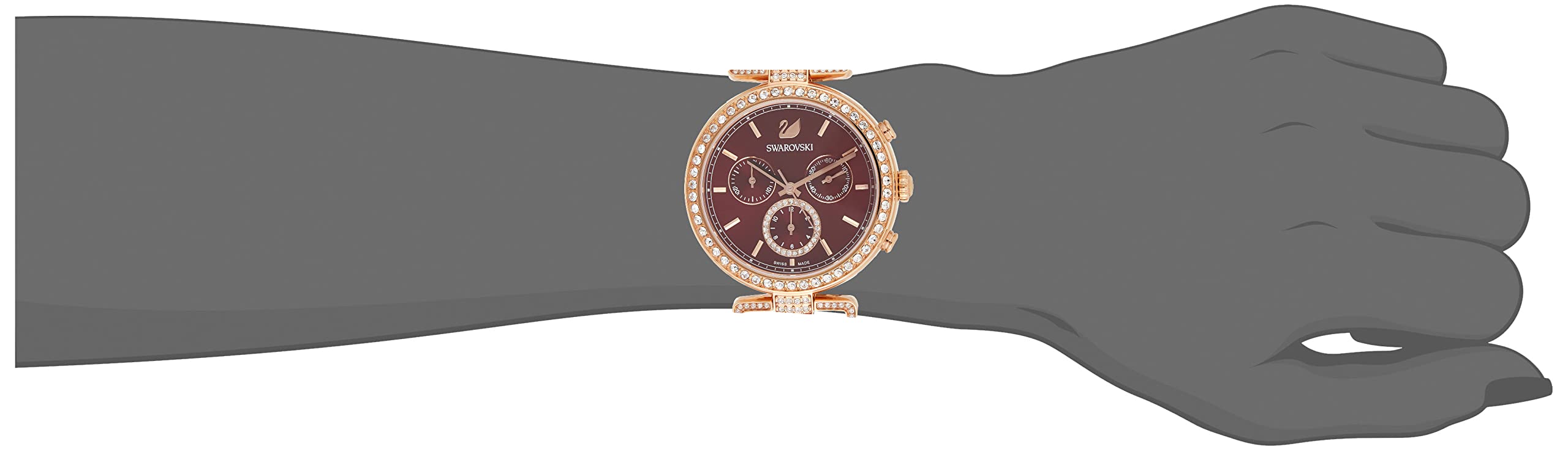 Swarovski Era Journey Red Dial Red Leather Strap Watch for Women - 5416701 Watches Swarovski   