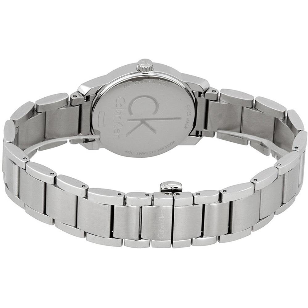 Calvin Klein City Mother of Pearl Blue Dial Silver Steel Strap Watch for Women - K2G2314X Watches Calvin Klein   