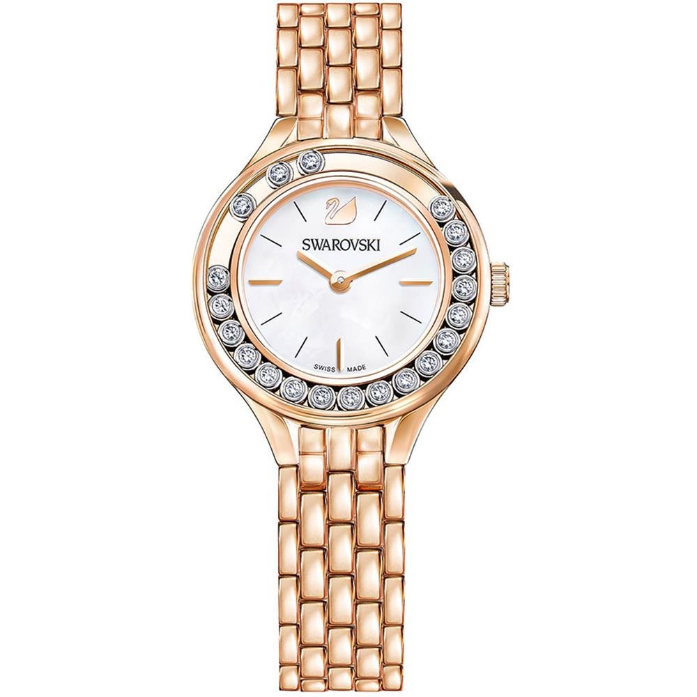 Swarovski Lovely Crystals Mother of Pearl Dial Rose Gold Steel Strap Watch for Women - 5261496 Watches Swarovski   