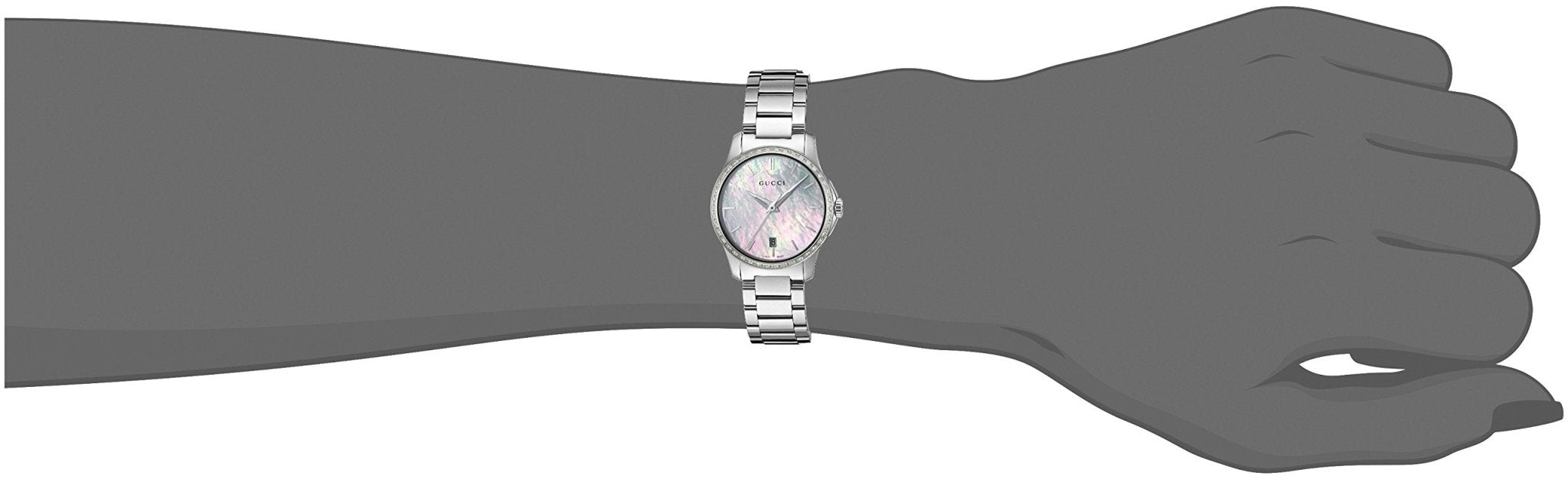 Gucci G Timeless Mother of Pearl Dial Silver Steel Strap Watch For Women - YA126543 Watches Gucci   