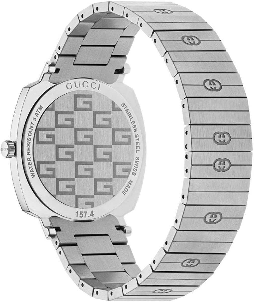 Gucci Grip Silver Dial Silver Steel Strap Watch For Women - YA157410 Watches Gucci   