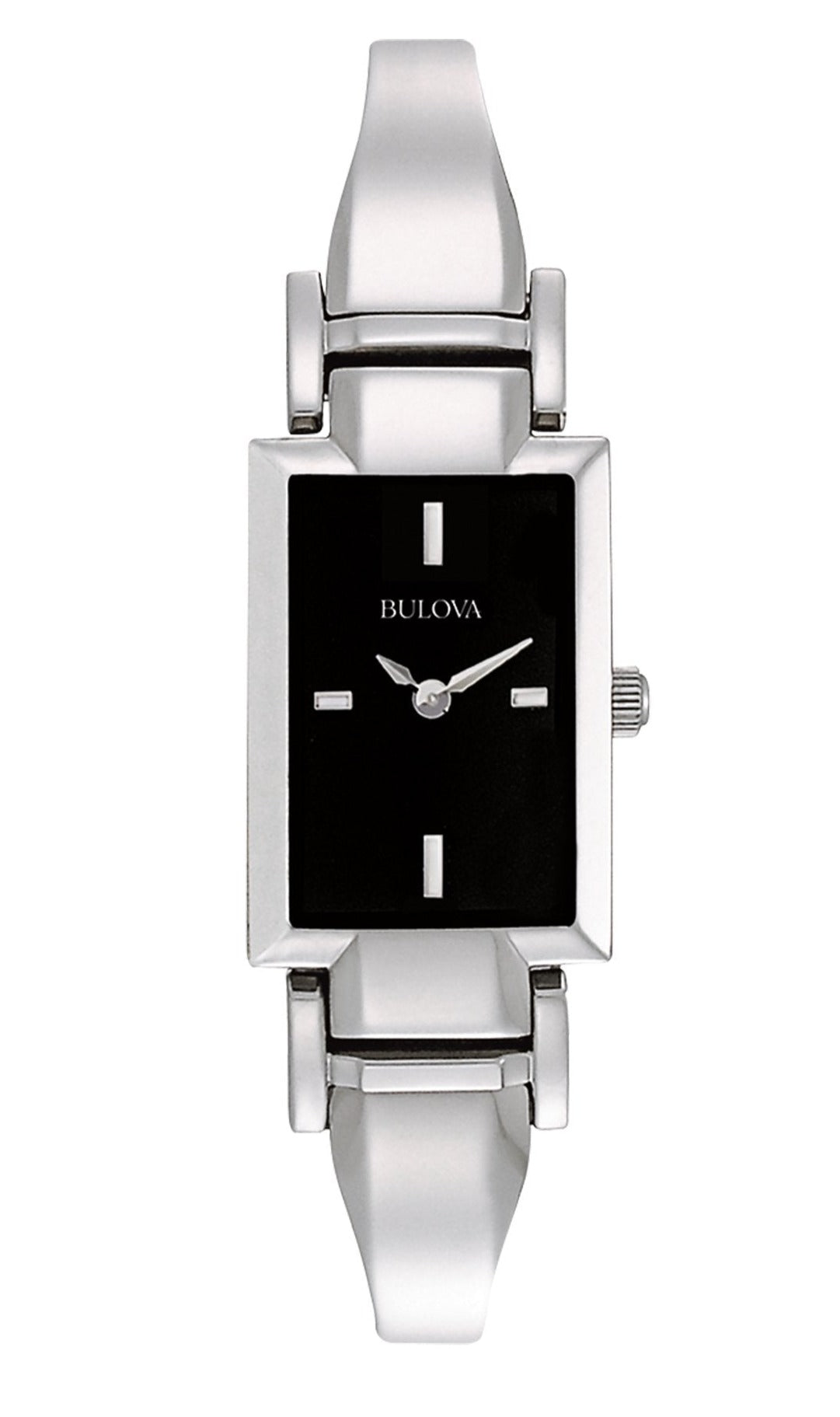 Bulova Classic Collection Black Dial Silver Steel Strap Watch for Women - 96L138 Watches Bulova   