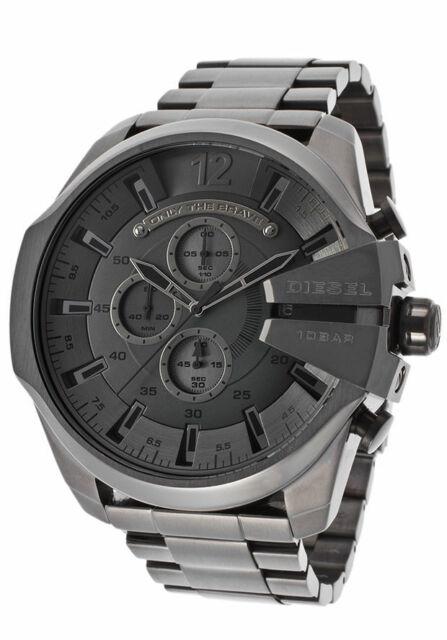 Diesel Mega Chief Chronograph Grey Dial Gunmetal Men's Watch - DZ4282 Watches Diesel   