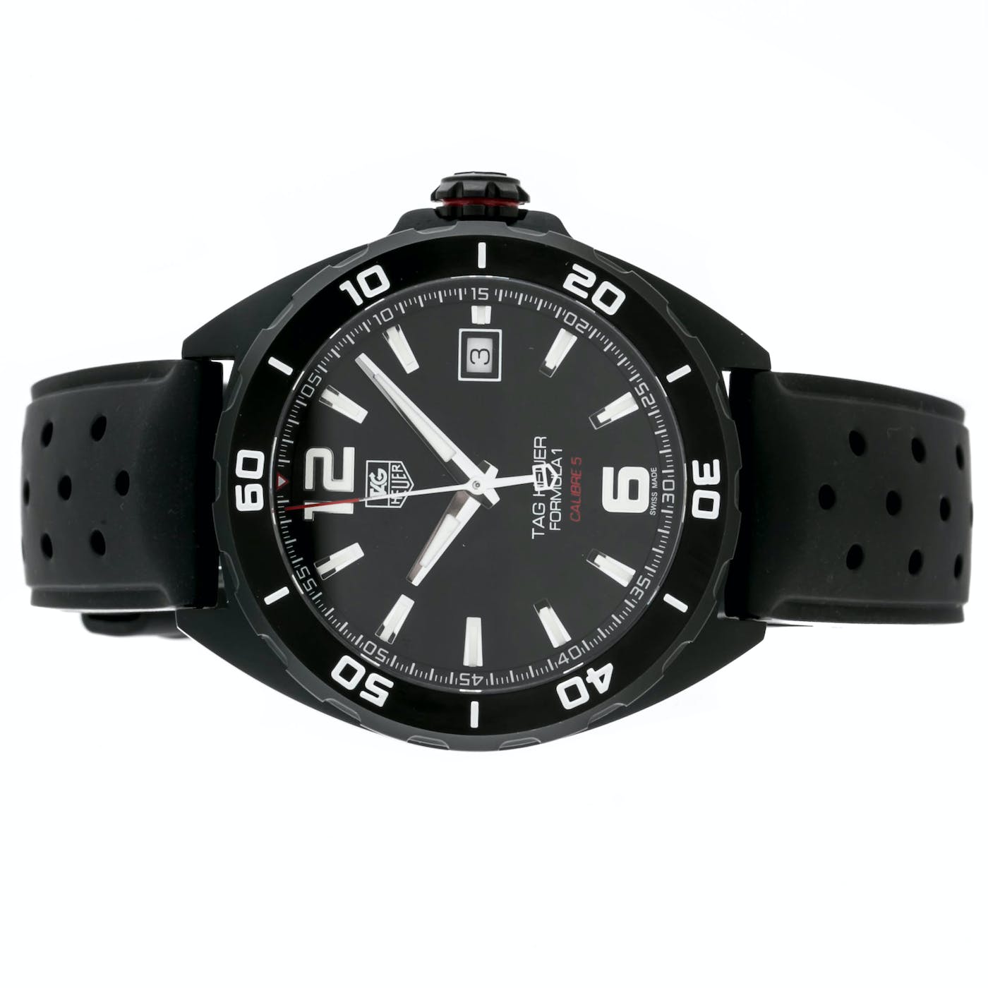 Tag Heuer Formula 1 Automatic 41mm Black Dial Black Rubber Strap Watch for Men - WAZ2115.FT8023 Watches Tag Heuer   