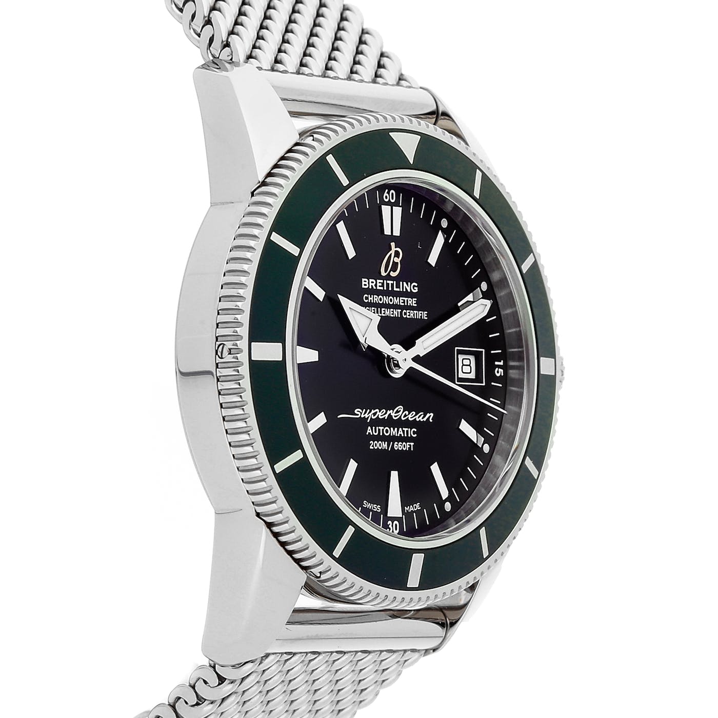 Breitling Superocean Heritage 42mm Chronograph Green Bezel Mens Watch - A1732136 Watches Breitling   