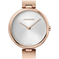 Calvin Klein Wavy White Dial Rose Gold Steel Strap Watch for Women - K9U23646 Watches Calvin Klein   