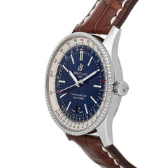 Breitling Navitimer 1 Automatic 41mm Blue Dial Brown Leather Strap Mens Watch - A17326211C1P1 Watches Breitling   