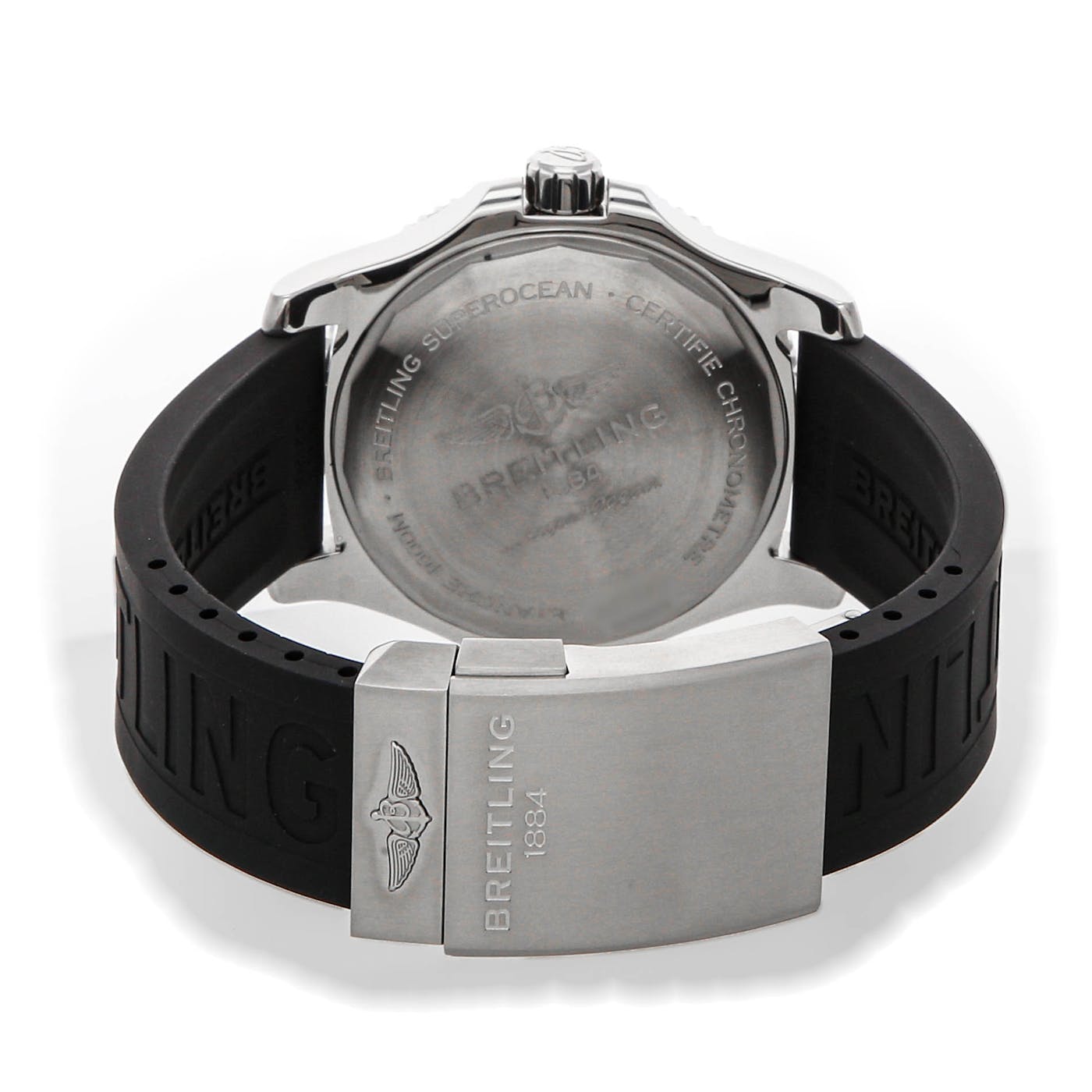 Breitling Superocean II 44mm Black Dial Black Rubber Strap Watch for Men - A17367D71B1S2 Watches Breitling   