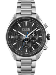 Hugo Boss Montre Distinct Black Dial Silver Steel Strap Watch for Men - 1513857 Watches Hugo Boss   