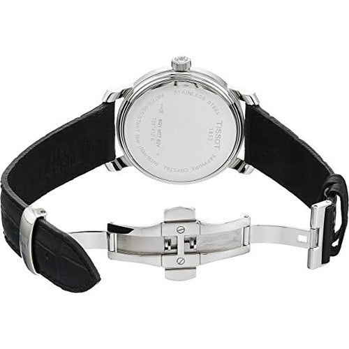 Tissot T Classic Bridgeport Black Dial Leather Strap Watch For Men - T097.410.16.058.00 Watches Tissot   