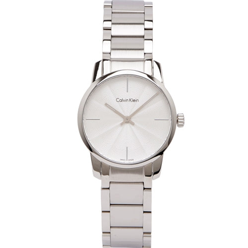 Calvin Klein City White Dial Silver Steel Strap Watch for Women - K2G23146 Watches Calvin Klein   