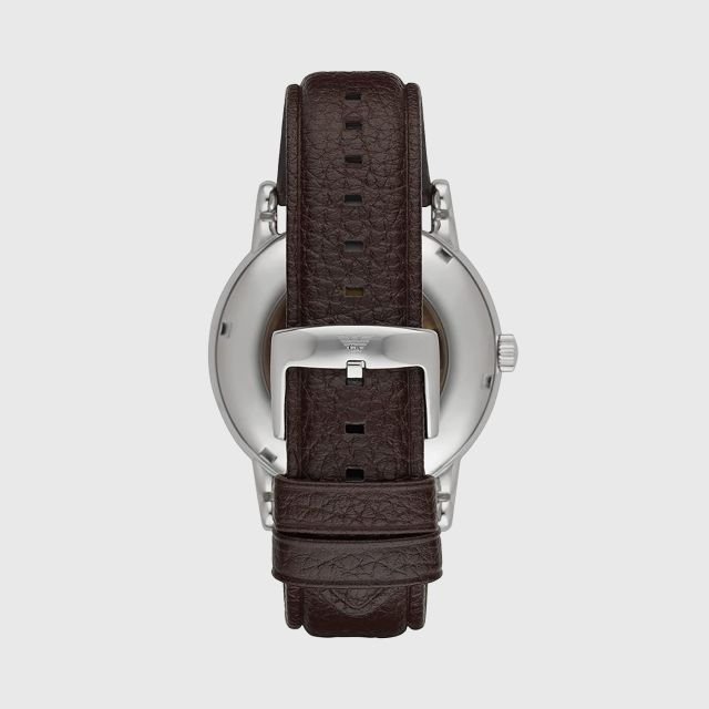 Emporio Armani Luigi Meccanico Brown Dial Brown Leather Strap Watch For Men - AR1982 Watches Emporio Armani   